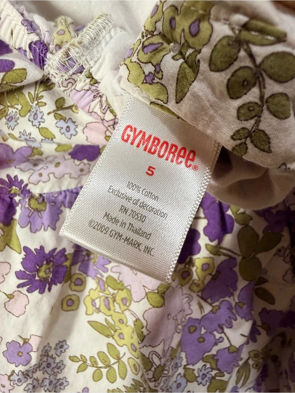 Gymboree floral purple dress size 5